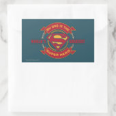 私のパパは世界一の英雄すごいだ 長方形シール (バッグ)