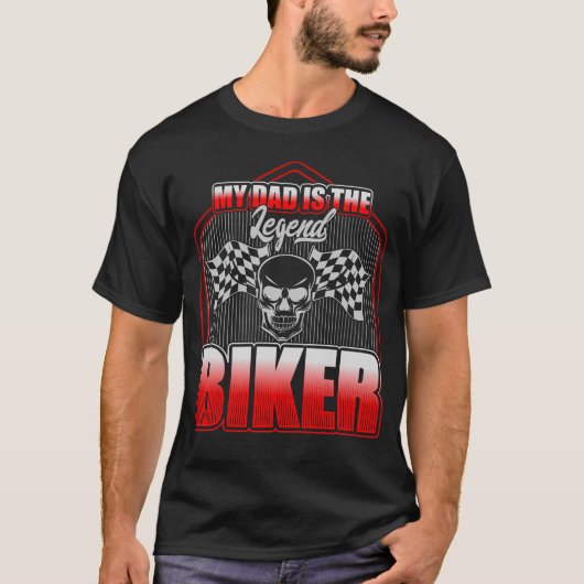私のパパは伝説のバイクもしくは自転車に乗る人 Tシャツ (正面)