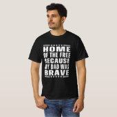 私のパパは勇敢な退役軍人 Tシャツ (正面フル)
