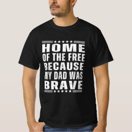 私のパパは勇敢な退役軍人 Tシャツ