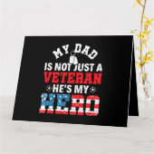 私のパパは単なる退役軍人ではない私のヒーロー退役軍人 カード (黄色い花)