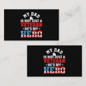 私のパパは単なる退役軍人ではない私のヒーロー退役軍人 名刺 (正面/裏面)