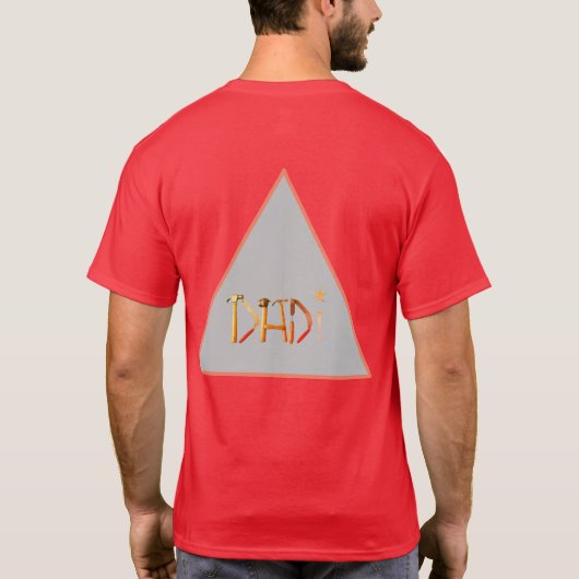 私のパパは大工のTシャツ Tシャツ (裏面)