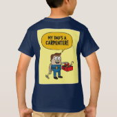 私のパパは大工のTシャツ Tシャツ (裏面)
