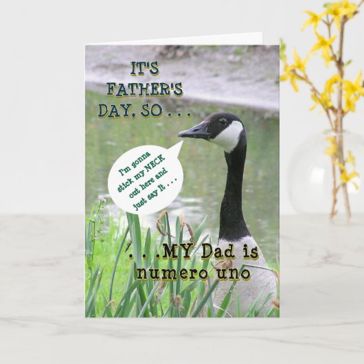 「私のパパは宇野の数々だ」/Happy Father's Day カード (黄色い花)
