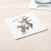 私のパパは最高の スクエアペーパーコースター (アングル)