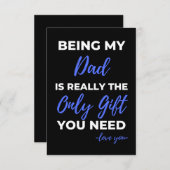 私のパパは本当に唯一の贈り物 サンキューカード (正面/裏面)