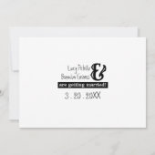 私のパパは正式に彼の領土を示した 招待状 (裏面)