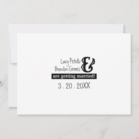 私のパパは正式に彼の領土を示した 招待状 (裏面)