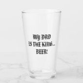 私のパパは王…ビール！ タンブラーグラス (正面)
