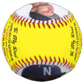 私のパパは私のソフトボー教えル2の写真をありがとう ソフトボール (裏面)