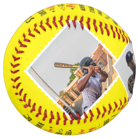 私のパパは私のソフトボ教えール4枚の写真をありがとう ソフトボール (正面左)