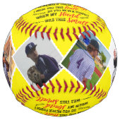 私のパパは私のソフトボ教えール4枚の写真をありがとう ソフトボール (正面)