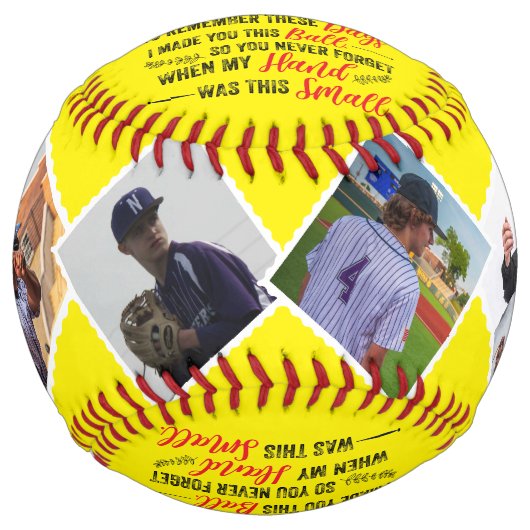 私のパパは私のソフトボ教えール4枚の写真をありがとう ソフトボール (正面)
