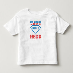 私のパパは私のヒーローすごいの幼児Tシャツである トドラーTシャツ