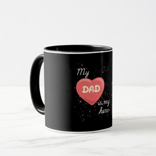 私のパパは私のヒーローだ マグカップ (正面左)