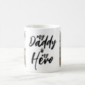 私のパパは私のヒーローだ | Photo Faters day コーヒーマグカップ (中央)
