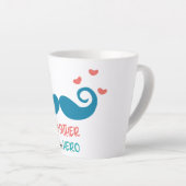 私のパパは私のヒーローラテマグカップ カフェラテマグ (右アングル)