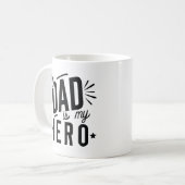 私のパパは私のヒーロー コーヒーマグカップ (正面左)