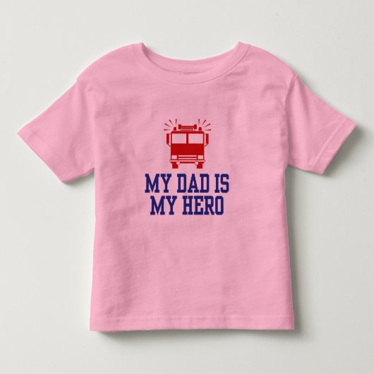 私のパパは私のヒーロー トドラーTシャツ (正面)