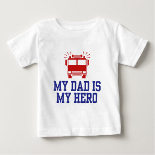 私のパパは私のヒーロー ベビーTシャツ