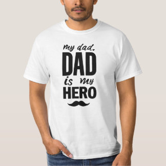 私のパパは私のヒーロー – 父はっきりしたの日のタイポグラフィ Tシャツ