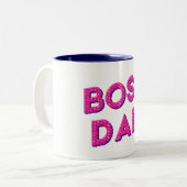 私のパパは私のボス、私はあなたを愛している ツートーンマグカップ (正面左)