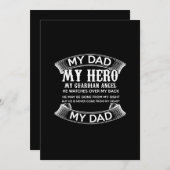 私のパパは私の守り神の天使で、彼は私を見守っていた 招待状 (正面/裏面)