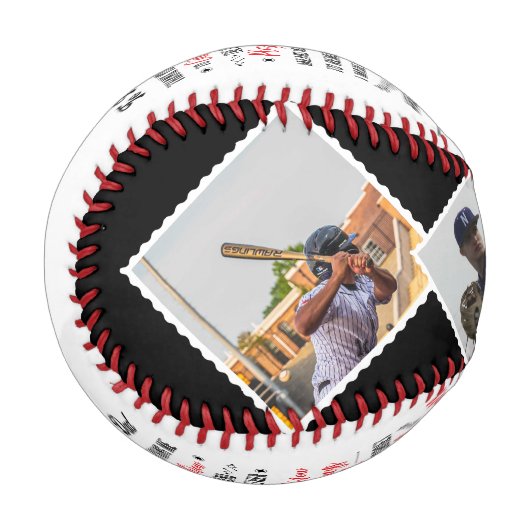 私のパパは私の野球教えの4枚の写真をありがとう 野球ボール (正面左)