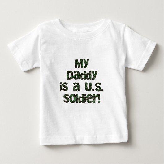 私のパパは米国軍人のTシャツとギフトだ ベビーTシャツ (正面)