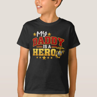 私のパパは英雄 海兵隊 軍事 Tシャツ