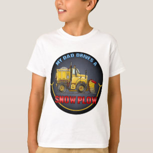 私のパパは除雪機のトラックの子供のTシャツを運転します Tシャツ