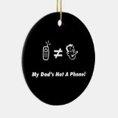 私のパパは電話ではないです セラミックオーナメント (右)