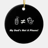私のパパは電話ではないです セラミックオーナメント (正面)