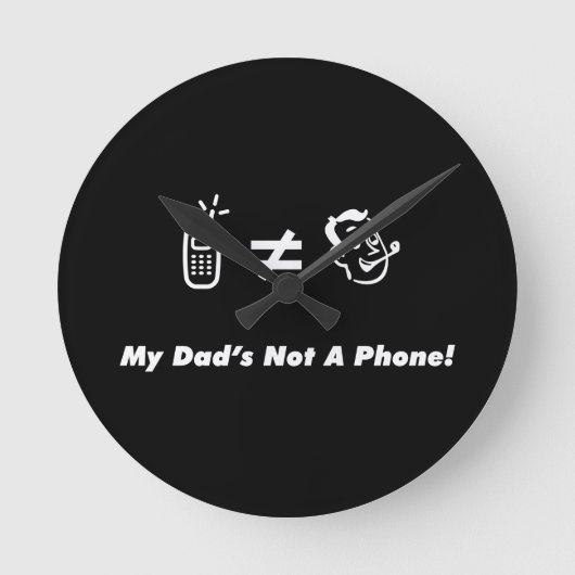私のパパは電話ではないです ラウンド壁時計 (正面)