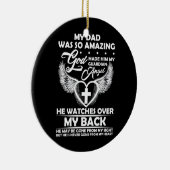 私のパパは非常に素晴らしい神は彼を私の守護神にした セラミックオーナメント (右)