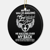 私のパパは非常に素晴らしい神は彼を私の守護神にした セラミックオーナメント (左)