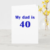 私のパパは40歳 カード (黄色い花)