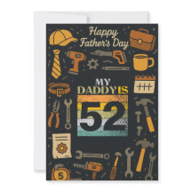 私のパパは52父の日ヴィンテージフラットカードギフト