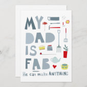 私のパパはFab Greetings Card (正面/裏面)