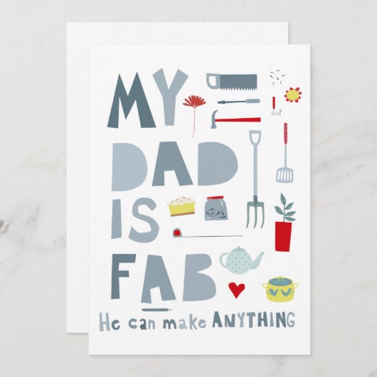 私のパパはFab Greetings Card (正面/裏面)