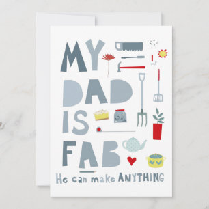 私のパパはFab Greetings Card
