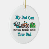 私のパパはOutbikeによって追い越されるトライアスロンOrnamをOutswimできます セラミックオーナメント (右)