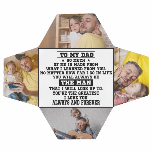 私のパパカスタムに父の日の贈り物4枚の写真 サッカーボール (フラット)