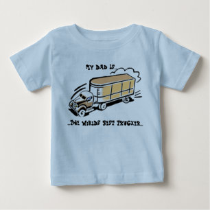 私のパパトラック運転手 ベビーTシャツ