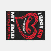 私のパパハート病の認識度 フリースブランケット (正面(横))