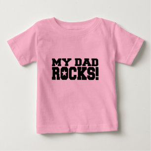 私のパパロック! ベビーTシャツ
