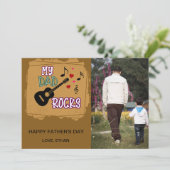 私のパパロック – 父の日の写真カード カード (スタンド正面)