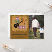 私のパパロック – 父の日の写真カード カード (正面/裏面インサイチュ)