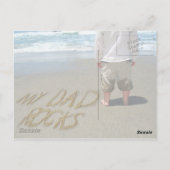 私のパパロック！砂書のおもしろいビーチ ポストカード (裏面)